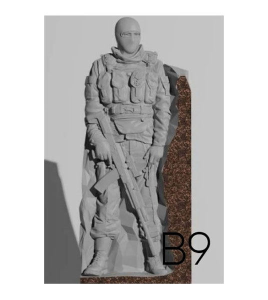 Резной памятник В9